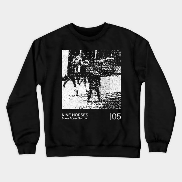 Nine Horses / Minimalist Graphic Artwork Design Crewneck Sweatshirt by saudade